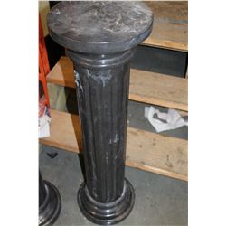 BLACK SOLID MARBLE PILLAR 40" HIGH