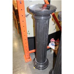 BLACK SOLID MARBLE PILLAR 40" HIGH