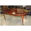 Image 1 : MAHOGANY FINISH DINING TABLE WITH LEAF AND 4 CHAIRS