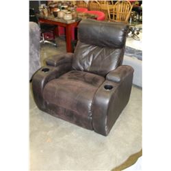 BROWN MICROFIBER RECLINER