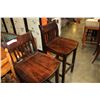 Image 2 : PAIR OF NEW WOOD BARSTOOLS