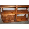 Image 2 : TWO PIECE WOOD SHELF UNIT