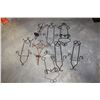 Image 2 : THREE PAIR OF IRON CANDLEABRA AND EXTRA ONE