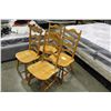 Image 1 : FOUR LADDER BACK MAPLE DINING CHAIRS