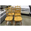 Image 2 : FOUR LADDER BACK MAPLE DINING CHAIRS