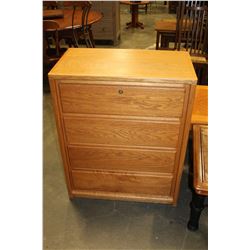 OAK 4 DRAWER DRESSER