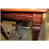 Image 2 : NEW CUSTOM CARVED MAHOGANY DESK DINING TABLE