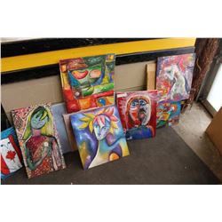 LOT OF OIL PAINTINGS ON BOARD