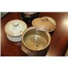 Image 2 : FOUR COVERED POTTERY CASSEROLE POTS