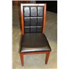 Image 2 : FLOOR MODEL LEATHER STITCHED BACK MODERN DINING CHAIR