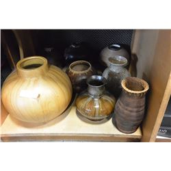 EIGHT STUDIO POTTERY VASES