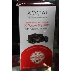 XOCAI EXTREME DARK CHOCOLATE X POWER SQUARES WITH ACAI AND BLUEBERRY