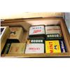 Image 2 : ANTIQUE DRESSER BOX AND SIX OLD SPICE TINS