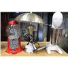 Image 1 : BOX OF HAMILTON BEACH MIXER DESK LAMP AND GUM BALL MACHINE