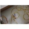 Image 2 : GOLD PLATED STONE PENDENT NECKLACE AND RING