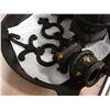 Image 2 : CAST IRON PAN AND MINIATURE POT BELLY STOVES AND HOOKS