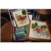 Image 1 : VINTAGE HARDCOVER BOOKS AND NEEDLE POINTS