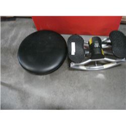 TWO BALANCE WORK OUT PIECES AND FOLDING PICNIC TABLE