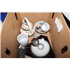 Image 1 : GLASS VASES, CANDLE STICKS, BRASSWARE, AND POTTERY