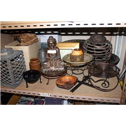 SHELF LOT OF ESTATE LIGHTING AND ACCESSORIES