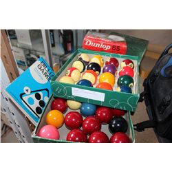 SNOOKER BILLIARDS AND GOLF BALLS