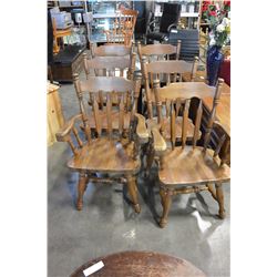 SIX DINING CHAIRS