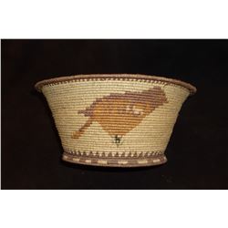 NW Bird Motif Basket-  11.5"H X 5"H