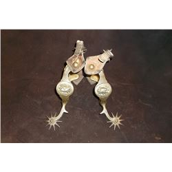 Star Marked Hercules Bronze Beurmann Spurs- Indian Heads- Straps- Chap Guards- 10 point Rowels