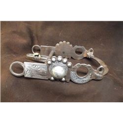 Unmarked Silver Overlaid Bit- Santa Barbara Cheek- Halfbreed Mouth- Slobber Bar- 1 Dot is Missing