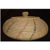 Image 2 : Tightly Woven SW Basket With lid- 11"W X 4"H