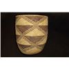 Image 1 : Salish Cylinder Basket- Geometric Pattern- 8.5"H X7.25" W