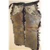 Image 2 : Double Marked G.S. Garcia Elko Nev. Brown Woolie Chaps- Moderate Wear- Fair to Good Condition
