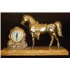 Image 1 : United Clock Corp. Horse Clock- Model 310- Clock Works- Base 17"L X 5"W