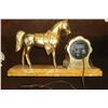 Image 2 : United Clock Corp. Horse Clock- Model 310- Clock Works- Base 17"L X 5"W