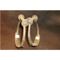 Marked O Iron Oxbow Stirrups- They have 2 Separate Hamley Store Stickers on Them- 5.5"H X 5"W