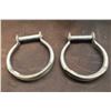 Image 9 : Marked O Iron Oxbow Stirrups- They have 2 Separate Hamley Store Stickers on Them- 5.5"H X 5"W