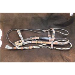 Deer Lodge Prison Hitched Horse Hair Headstall- 6 Colors- Tassel