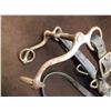 Image 4 : Old Headstall With Military Conchos- Cavalry S Shank Curb Bit