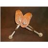 Image 1 : Unmarked Straight Shank Spurs- Engraved- Carved Straps- 25 Point Rowels