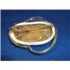 Image 2 : Unmarked Sterling and Amber Pin- 2.5"L X 2"W