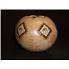 Image 2 : 2 Modern Navaho Pots- Hand Painted and Etched- 4.75"H X 5"W- 3.5"H X 4"W- Letter of Authenticity
