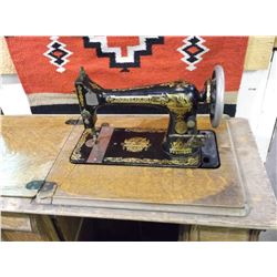 Singer Treadle Sewing Machine- Oak Veneer Case- Veneer is Rough- Needs Belt