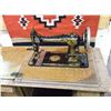Image 1 : Singer Treadle Sewing Machine- Oak Veneer Case- Veneer is Rough- Needs Belt