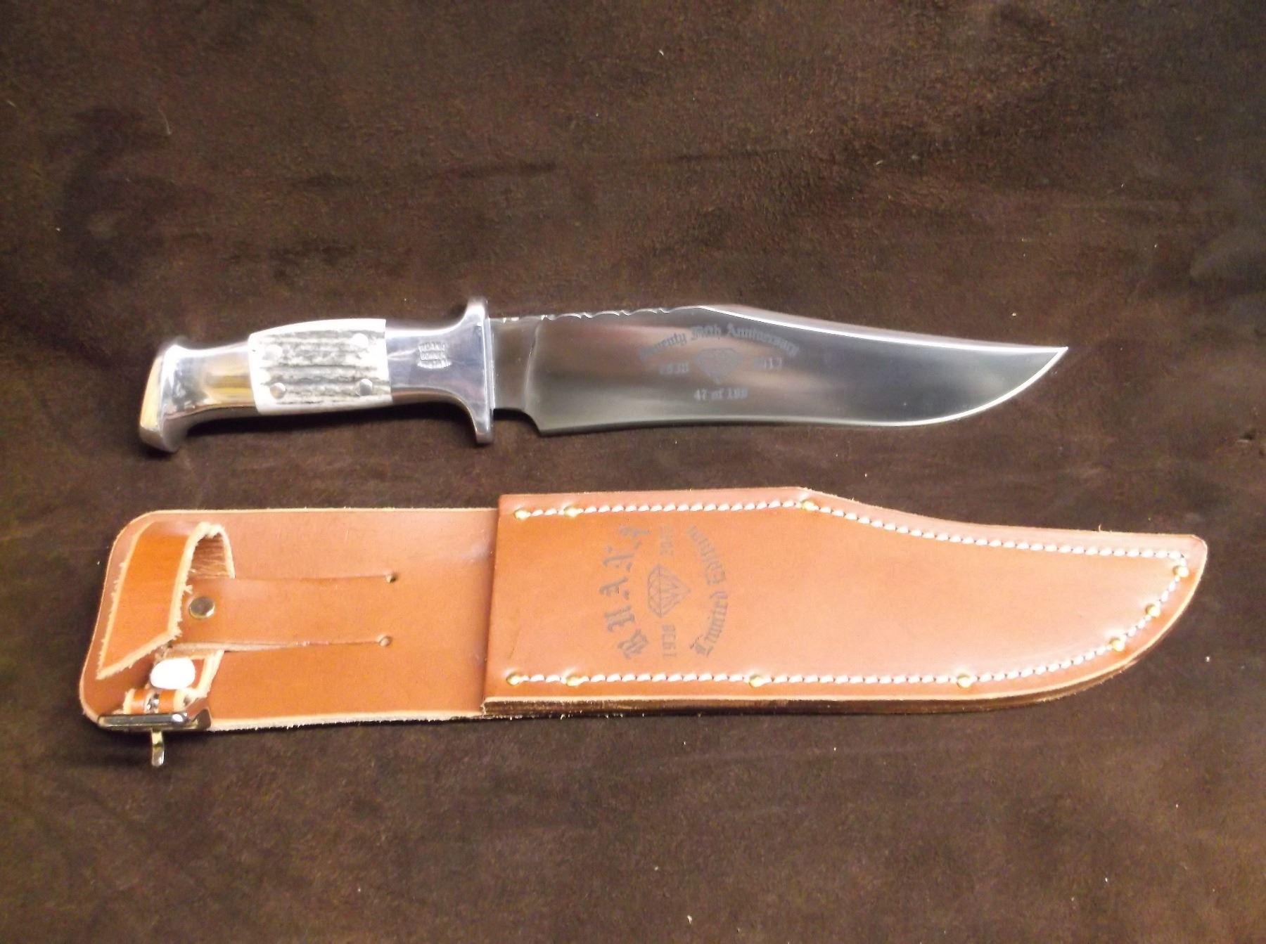 Ruana Knife 75th Anniversary 47 out of 100 Marked Ruana Bonner Montana