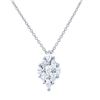 Image 1 : 18KT White Gold 0.41ctw Diamond Pendant with Chain