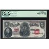 Image 1 : 1907 $5 Large Legal Tender Note PCGS 66PPQ