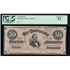 Image 1 : 1864 $50 Confederate States of America Note PCGS 53