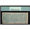 Image 2 : 1864 $10 Confederate States of America Note PCGS 53PPQ