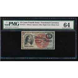 15 Cent Fourth Issue Fractional Currency Note PMG 64
