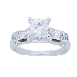 14KT White Gold 0.97ctw Diamond Ring